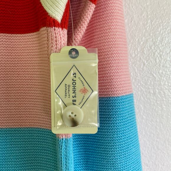 St. John's Bay Crew Neck Long Sleeve Striped Pullover Sweater Womens Size S - Picture 4 of 8